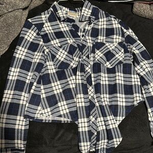 American Eagle Blue Plaid Shirt